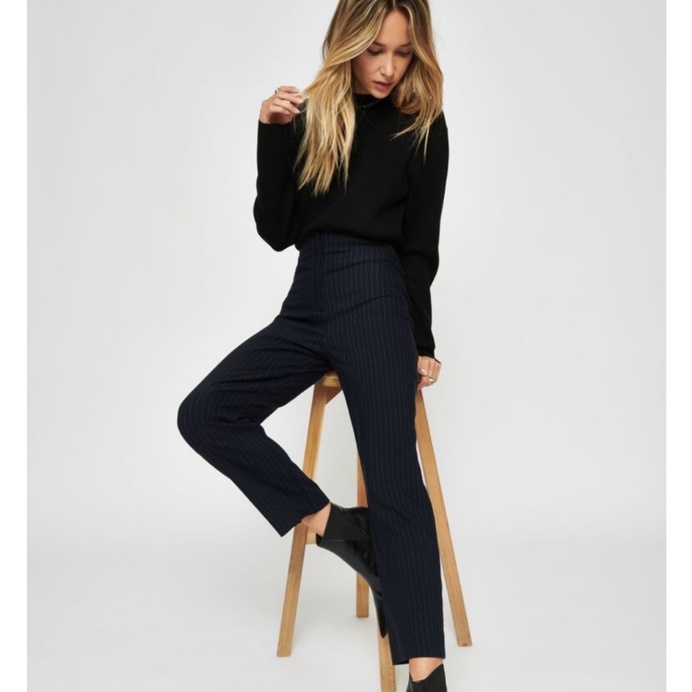 DYNAMITE clothing pin stripe ankle pant